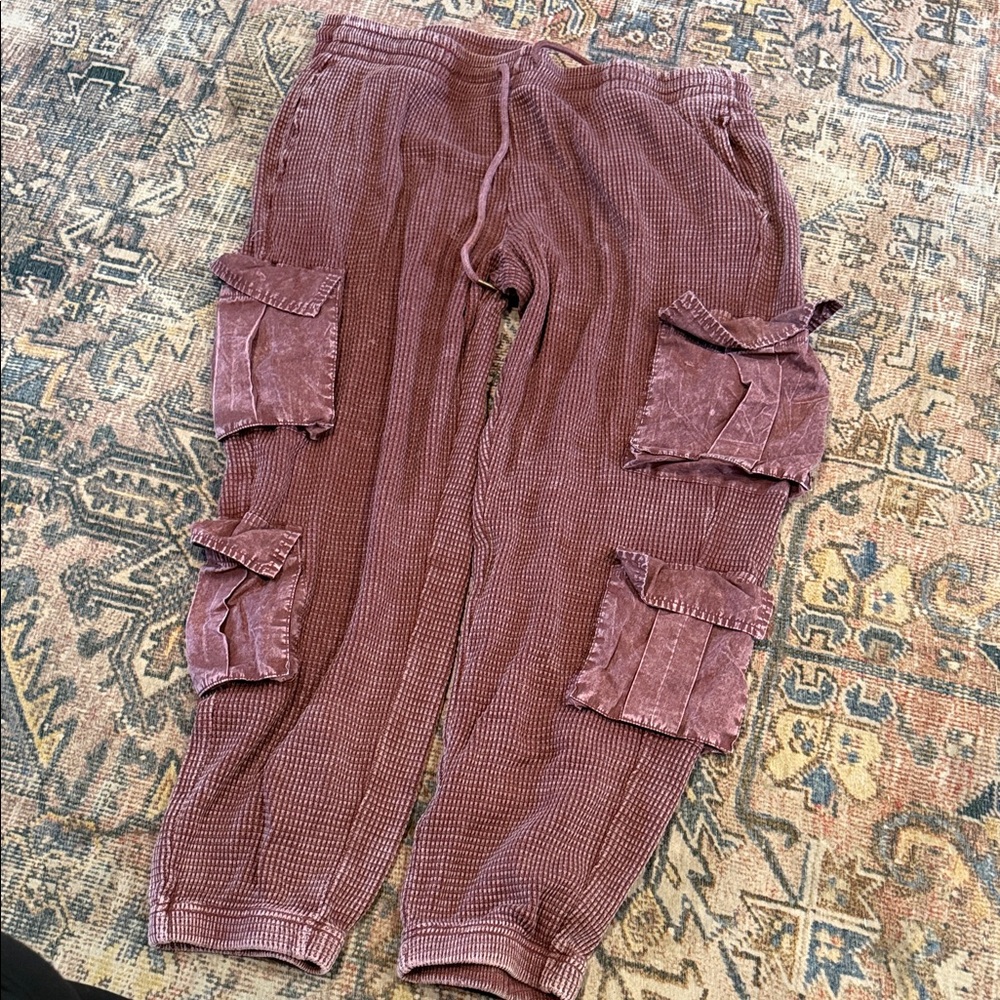 Hard Tail Forever Waffle Knit Cargo Pull On Pants